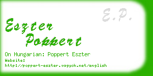 eszter poppert business card